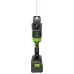 Акк. пила сабельная GREENWORKS GPT-CRS-25, б/щет, 24V, 0-3000 об/мин, рез 80 мм дер, LED, 1х4 Ач, ЗУ, кор (1200507CUB)