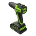 Акк. шуруповерт GREENWORKS DD345, 24В, 2х2 Ач, 27/45 Нм, 0-450/1850 об/мин, БЗП 13 мм, бесщёточный, ЗУ, коробка (3708307CUC)