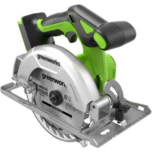 Аккумуляторная пила дисковая GREENWORKS GD24CS165, б/щет,165х20 мм, 4800 об/мин, рез 57 мм, 1х4 Ач, ЗУ, короб (1501607CUB)
