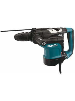 Перфоратор SDS-max MAKITA HR4511C, 1300 Вт, 45 мм, 2 реж, 2.7-13 Дж, 1250-2750 у/м, 7.8 кг, кейс, AVT, антивиб. рукоятка