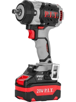 Аккумуляторный гайковерт ударный P.I.T. PIW20H-600A/2, 20 В, 600 Нм, 1/2