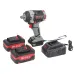 Аккумуляторный гайковерт ударный P.I.T. PIW20H-600A/2, 20 В, 600 Нм, 1/2