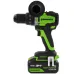Акк. дрель-шуруповёрт GREENWORKS GD24DD140, 24 В, ударная , б/щет, 0-550/0-2100 об/мин, 70/140 Нм, Anti-kickback, 5 Ач, ЗУ