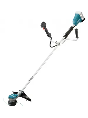 Аккумуляторный триммер MAKITA DUR368APT2, LXT BL 2х18 В, 550 Вт, велорукоятка, нож 4T, d-23см, М10xLH, (2xBL1850B, DC18RD)