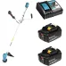 Аккумуляторный триммер MAKITA DUR190URT3, LXT BL 18 В, велорукоятка, d-30 см, M10xLH, (2xBL1850B, DC18RC), ADT