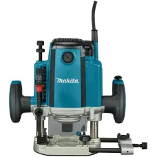Фрезер MAKITA RP1803X02, погружной, 1650 Вт, 12 мм, гл. погруж. 0-70 мм, 22000 об/мин, пл. пуск, защ. от непр. включения, тормоз, микролифт