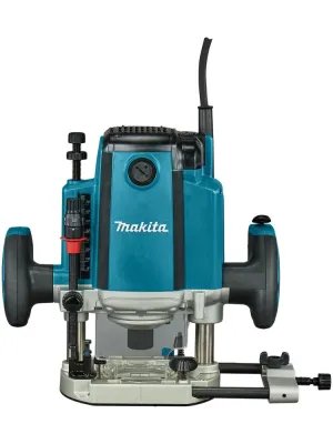 Фрезер MAKITA RP1803X02, погружной, 1650 Вт, 12 мм, гл. погруж. 0-70 мм, 22000 об/мин, пл. пуск, защ. от непр. включения, тормоз, микролифт