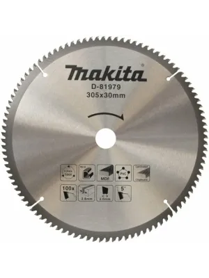 Диск пильный MAKITA 305x30x2.8/2x100T универсальный для алюминия/дерева/пластика