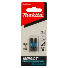 Насадка MAKITA бита T30,  Impact Black 25 мм, C-form, 2 шт.
