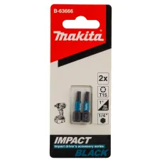 Насадка MAKITA бита T15, Impact Black   25 мм, C-form, 2 шт.