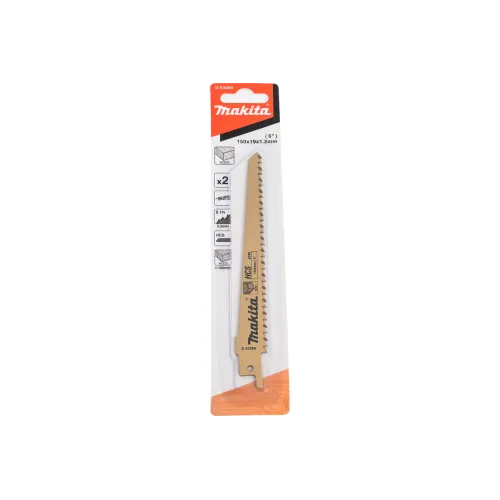 Пилки для сабельных пил MAKITA для дерева 150x1,2x6TPI, 2 шт.