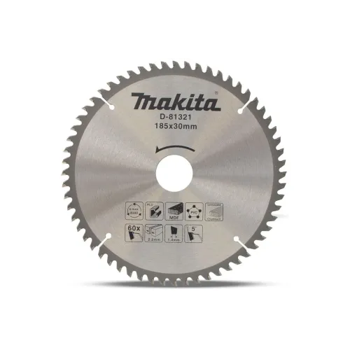 Диск пильный MAKITA 185x30x2.2/1.4x60T универсальный для алюминия/дерева/пластика (D-81321)