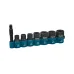 Набор головок MAKITA ударных торцовых 1/4” 8 шт. (6, 7, 8, 10, 11, 12, 13 мм, адаптер) (E-12289)
