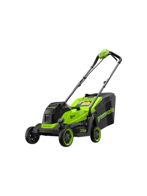 Аккумуляторная газонокосилка GREENWORKS GD24LM331, 24В VT, б/щ, 33 см, 1х2Ач, ЗУ