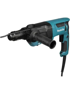 Перфоратор MAKITA HR2670FT, 800 Вт, 26 мм, 3 реж, 3.0 Дж, 0-4500 уд/м, 3.1 кг, кейс, б/зажимной патрон