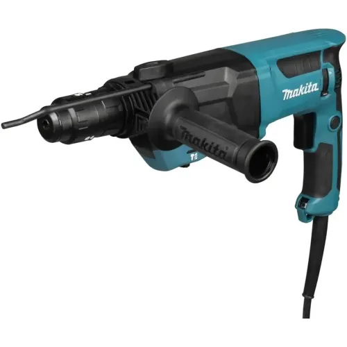 Перфоратор MAKITA HR2670FT, 800 Вт, 26 мм, 3 реж, 3.0 Дж, 0-4500 уд/м, 3.1 кг, кейс, б/зажимной патрон