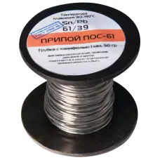 Припой FIT ПОС 61 с канифолью 1мм 50гр (60589i)