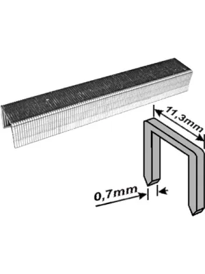 Скобы FIT Профи узкие прямоугольные, (тип 53), ширина 11,3 мм 4мм 1000 шт.