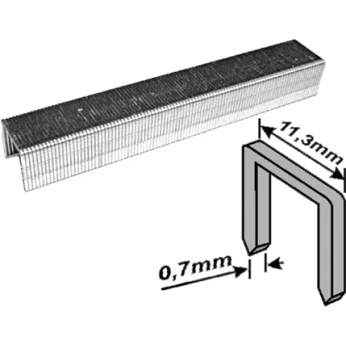 Скобы FIT Профи узкие прямоугольные, (тип 53), ширина 11,3 мм 4мм 1000 шт.