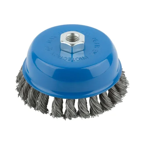 Щетка чашечная MOS M14,стальная витая проволока 125 мм (38954М)