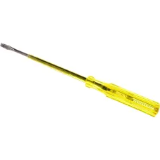 Отвертка FIT индикаторная, желтая ручка 100 - 500 В, 190 мм (56502)