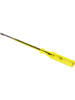 Отвертка FIT индикаторная, желтая ручка 100 - 500 В, 190 мм (56502)