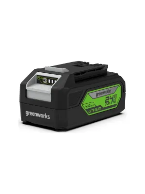 Аккумулятор GREENWORKS G24B4, 24В 4Ач Li-ion время зарядки 60мин (до -20°С) (2926807gw)