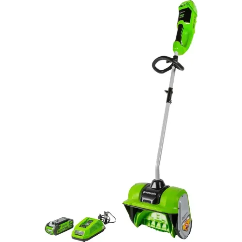 Аккумуляторный снегоуборщик GREENWORKS GD40SSK2, 40V, 30 см, бесщеточный, с 1хАКБ 2 А.ч и ЗУ, снеголопата (2600807UAgw)