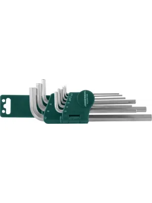 Набор ключей JONNESWAY 9предм. шестигранные угловые 1.5-10мм S2 (H02SM109S) LONG