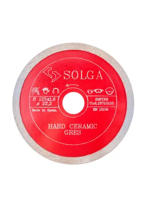 Диск алмазный SOLGA DIAMANT 125_22.23 Hard Ceramics сплошной керамогранит