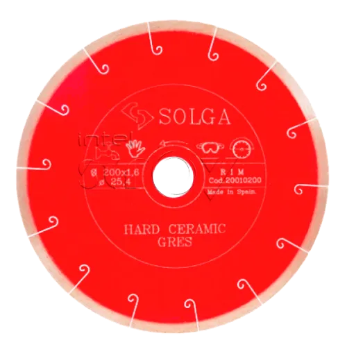 Диск алмазный SOLGA DIAMANT 200_25.4 Hard Ceramics сплошной керамогранит