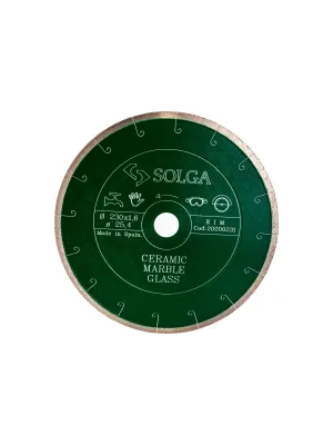 Диск алмазный SOLGA DIAMANT 230_25.4 Ceramics Marble сплошной керамика, мрамор (20000231)