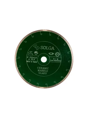 Диск алмазный SOLGA DIAMANT 250_25.4 Ceramics Marble сплошной керамика, мрамор (20000250)