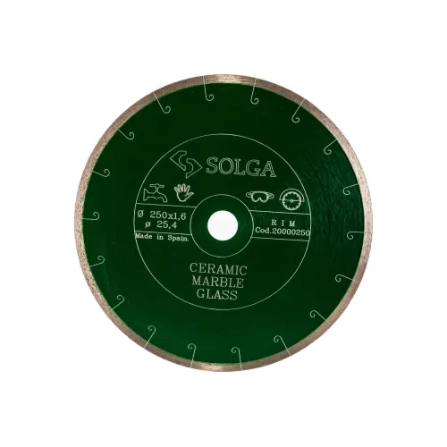 Диск алмазный SOLGA DIAMANT 250_25.4 Ceramics Marble сплошной керамика, мрамор (20000250)