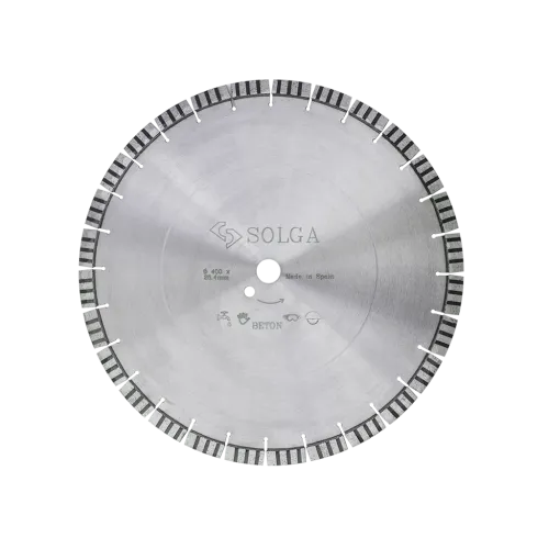 Диск алмазный SOLGA DIAMANT 400_25.4/20 Professional15 сегментный железобетон (сегмент 15мм) (лазерн