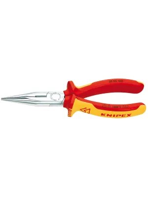 Круглогубцы радиомонтажные с плоскими губками и режушими кромками KNIPEX 160мм