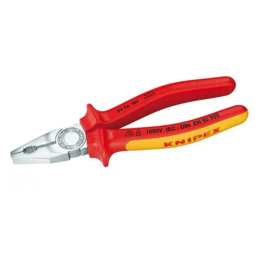 Пассатижи диэлектрические KNIPEX 160мм с двухкомпонентными чехлами