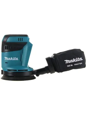 Аккумуляторная эксцентриковая шлиф. машина MAKITA DBO180Z, 18В, 125 мм, 11000 об/мин, ход 2,8 мм, 1.7 кг, пылесборник