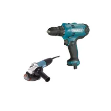 Набор инструмента MAKITA DK0121, дрель DF0300+УШМ GA5030