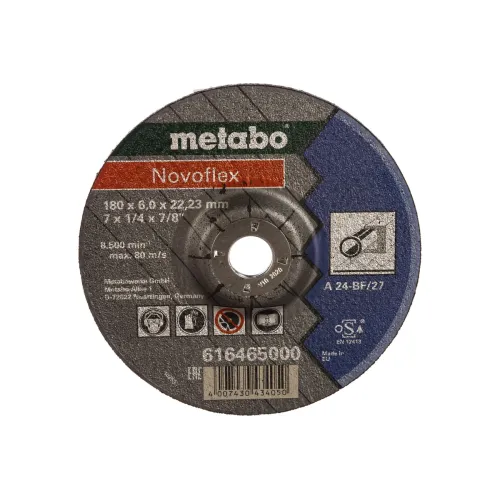Диск зачистной METABO 180_22_6 прямой А30 сталь (616465000)