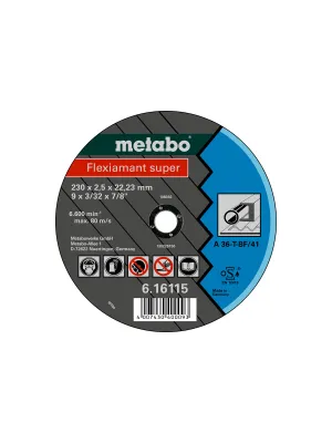 Диск отрезной METABO 230_22.2_2.5 прямой (616115000) сталь Flexiamant S