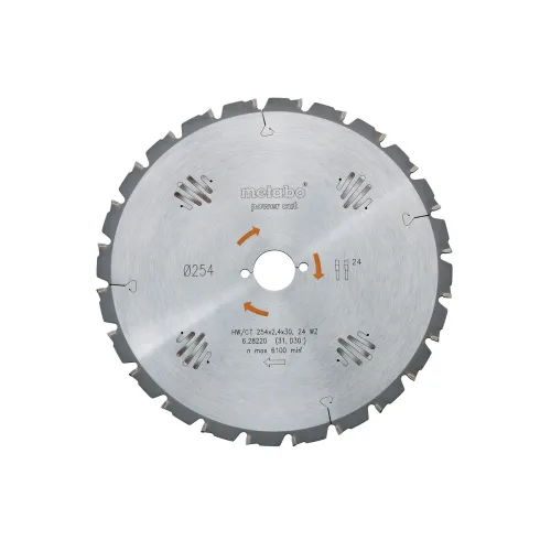 Диск пильный METABO 254_30_2.4 z24 по дереву (628220000)