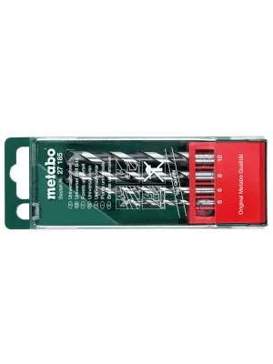 Набор сверл METABO 5-10мм (4шт) по дереву HM б/ударн.универс.(627185000)