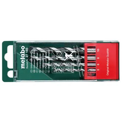Набор сверл METABO 5-10мм (4шт) по дереву HM б/ударн.универс.(627185000)