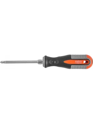 Отвёртка OMBRA двусторонняя “ROUND GRIP” РН2 х SL6 мм L=100 мм