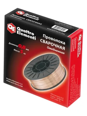Проволока Quattro Elementi сварочная омедненная 0.8мм 5.0кг