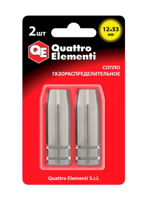 Сопло Quattro Elementi газораспределительное 12х53мм для горелок полуавтоматов