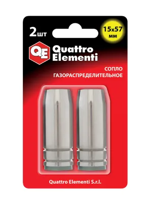 Сопло Quattro Elementi газораспределительное 15х57мм для горелок полуавтоматов