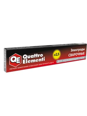 Электроды Quattro Elementi сварочные нержавеющие 2,5мм, 0,9 кг
