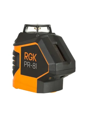Нивелир лазерный RGK PR-81, 1гориз 360°,1верт 120° точн0.2мм/м автокомп ±4° дальн. 40/80м